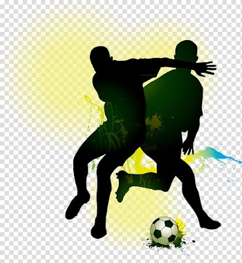 Silhouette of soccer players, Football , football colors transparent background PNG clipart
