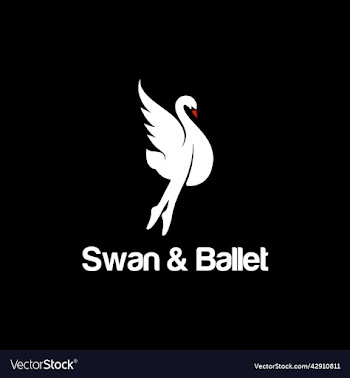 silhouette of swan and ballet logo