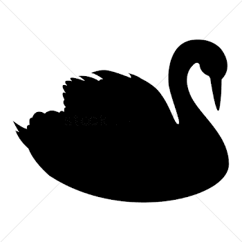 Silhouette of swan Vector Image - 1446966 | StockUnlimited