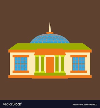 Silhouette of the government building on vector image