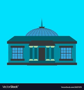 Silhouette of the government building on vector image