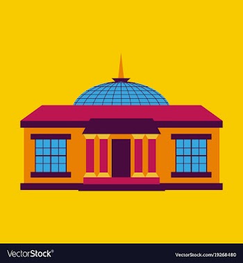 Silhouette of the government building on vector image