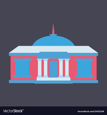 Silhouette of the government building on vector image