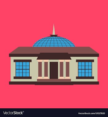 Silhouette of the government building on vector image