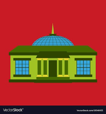 Silhouette of the government building on vector image