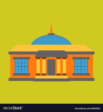 Silhouette of the government building on vector image