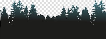 Silhouette of trees, Forest Watercolor painting, Beautiful green forest transparent background PNG clipart