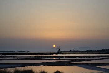 Silhouette of Windmill during Sunset
