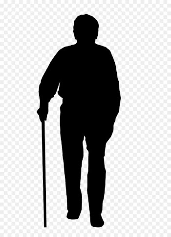 Silhouette Old age - Silhouette of the elderly 