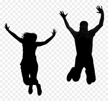 Silhouette Person Jumping Clip Art - People Jump Clip Art