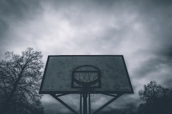 Silhouette Photo of Basketball Hoop