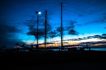 Silhouette Photo of Black Sailing Ship
