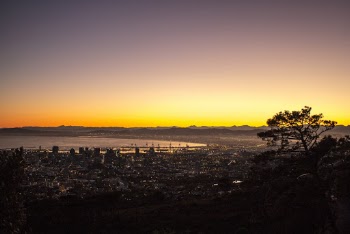Silhouette Photo of City During Golden Hour