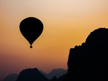 Silhouette Photo of Hot Air Balloon