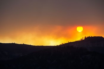 silhouette photo of mountain