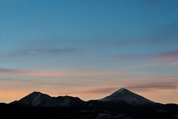 silhouette photo of mountain during daytime
