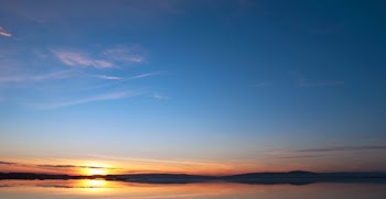 silhouette photo of sunset view