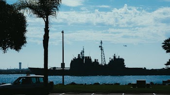 Silhouette Photo of Warship