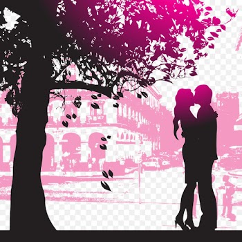 Silhouette Photography Illustration - Couple or Trouble People 