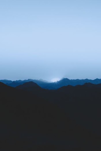 silhouette photography of hill