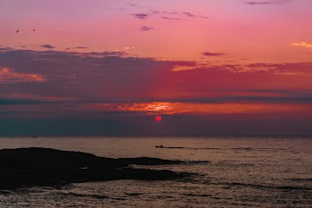 Silhouette Photography Of Islet