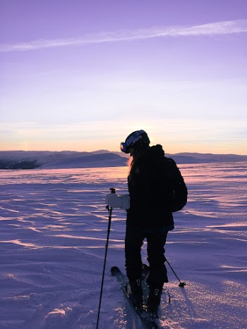 Silhouette Photography Of Skiing Person
