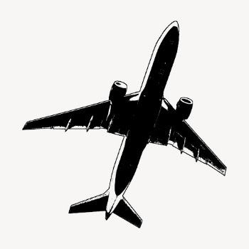Silhouette plane clipart, travel illustration | Free PSD - rawpixel