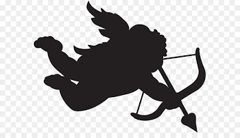 Silhouette Portrait Light Design - Cupid Silhouette Clip Art Image 