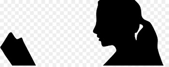Silhouette Reading Book Clip art - Silhouette 