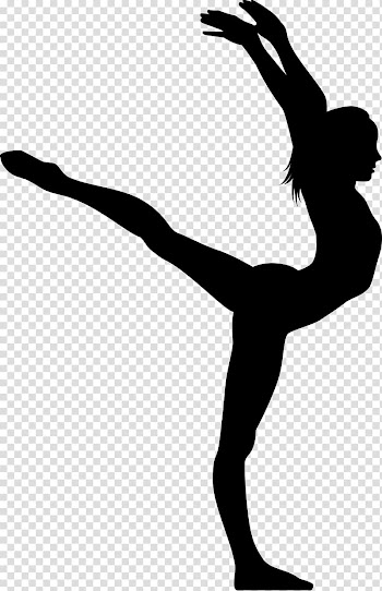 Silhouette Rhythmic gymnastics Artistic gymnastics Ribbon, Silhouette transparent background PNG clipart