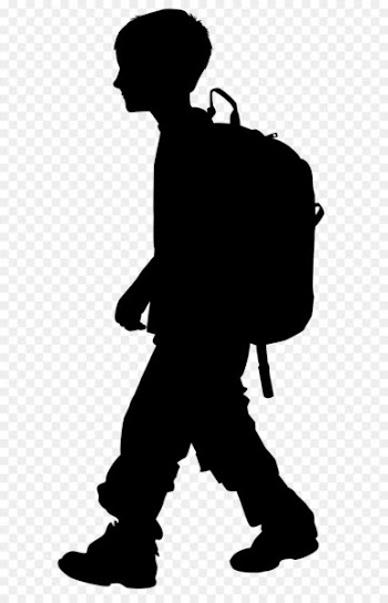 Silhouette Scalable Vector Graphics Clip art - Boy with Backpack Silhouette PNG Clip Art Image 