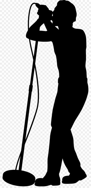 Silhouette Singer-songwriter Singing Female Clip art - Mike 