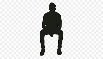 Silhouette Sitting - sitting man 