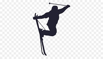 Silhouette Skiing Ski jumping - jump clipart 