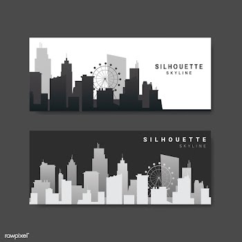 Silhouette skyline illustration collection | Free stock vector - 558304