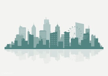Silhouette skyline illustration | Free stock vector - 558289