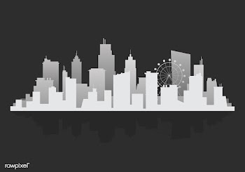 Silhouette skyline illustration | Free stock vector - 558291