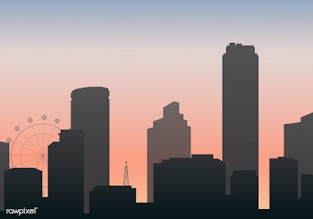 Silhouette skyline illustration | Free stock vector - 558294