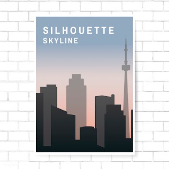 Silhouette skyline illustration | Free stock vector - 558296