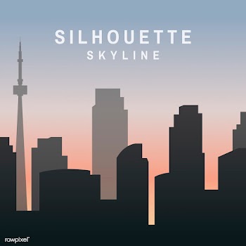 Silhouette skyline illustration | Free stock vector - 558323