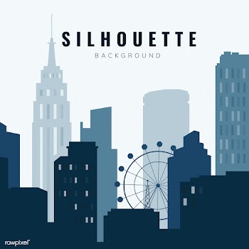 Silhouette skyline illustration | Free stock vector - 558324