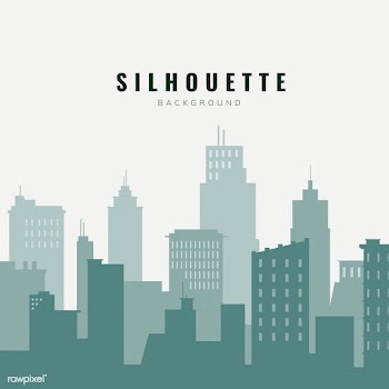 Silhouette skyline illustration | Free stock vector - 558326