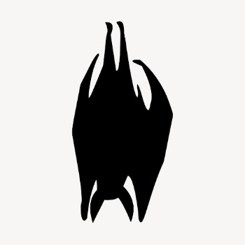 Silhouette sleeping bat clipart, animal | Free PSD - rawpixel