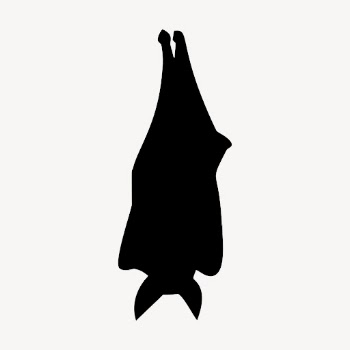 Silhouette sleeping bat clipart, animal | Free Vector - rawpixel