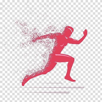 Silhouette Sport Gift, Man silhouette running back transparent background PNG clipart