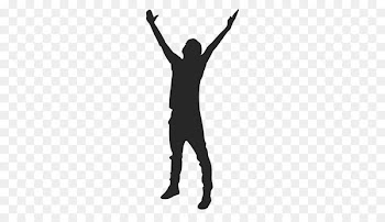 Silhouette Stick figure - cheering silhouettes 