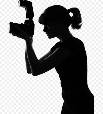 Silhouette Stock photography Photographer Royalty-free - Female photographer 