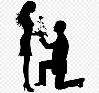 Silhouette Valentine's Day First-Time Valentine Craft - Valentine Silhouettes PNG Picture 