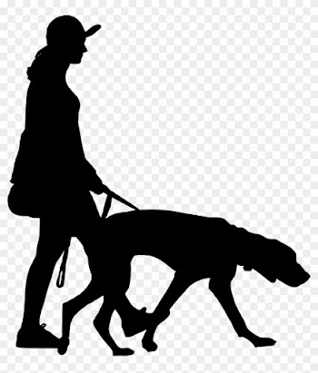 Silhouette, Walking, Dog, Women, People, Full - People Silhouette Png Walking