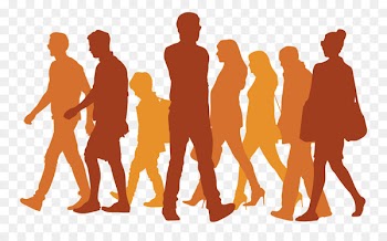Silhouette Walking Icon - passers-by walking silhouette vector 